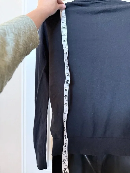 J Crew factory Classic Black Button-Up Cardigan Sz L - Picture 6 of 9